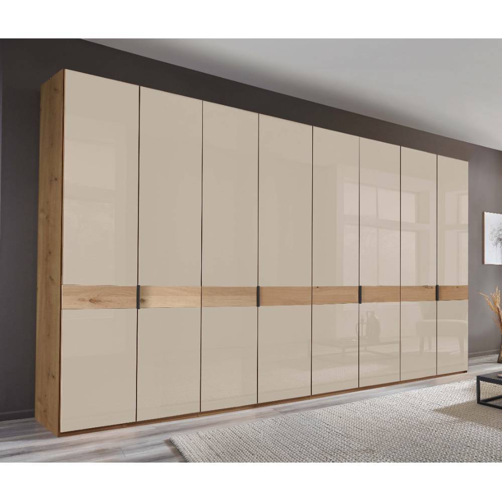 Drehtürschrank Viramiru 58 cm tief in Champagner