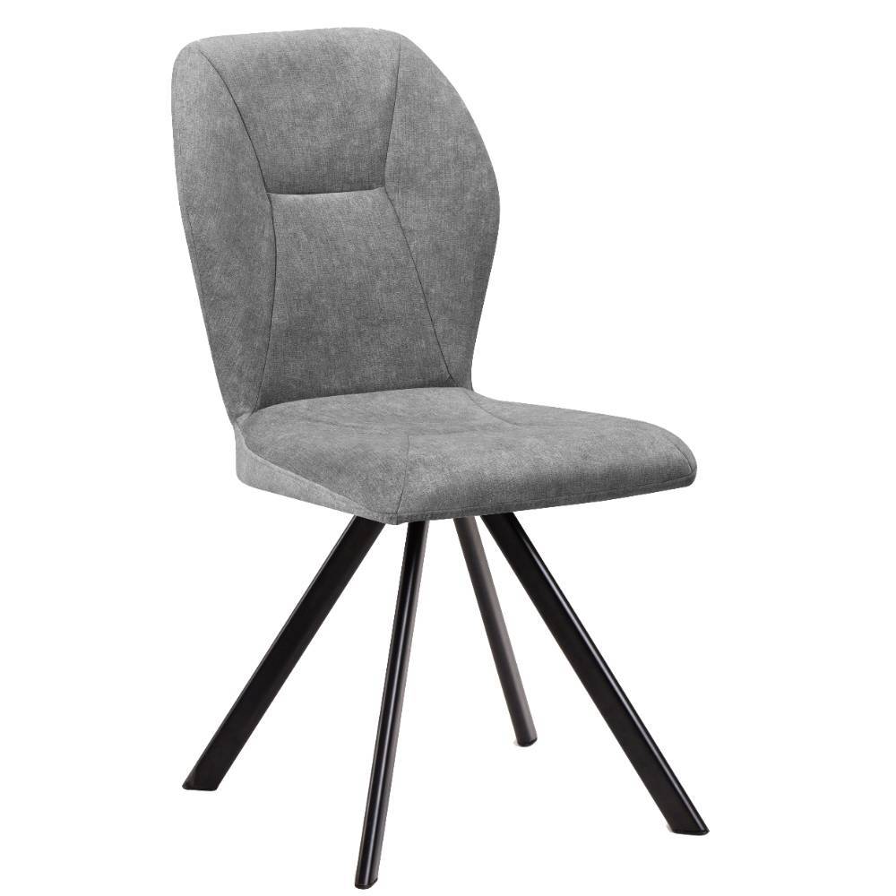 Polsterstuhl Esszimmer Cementa mit Bezug aus Flockstoff (2er Set)