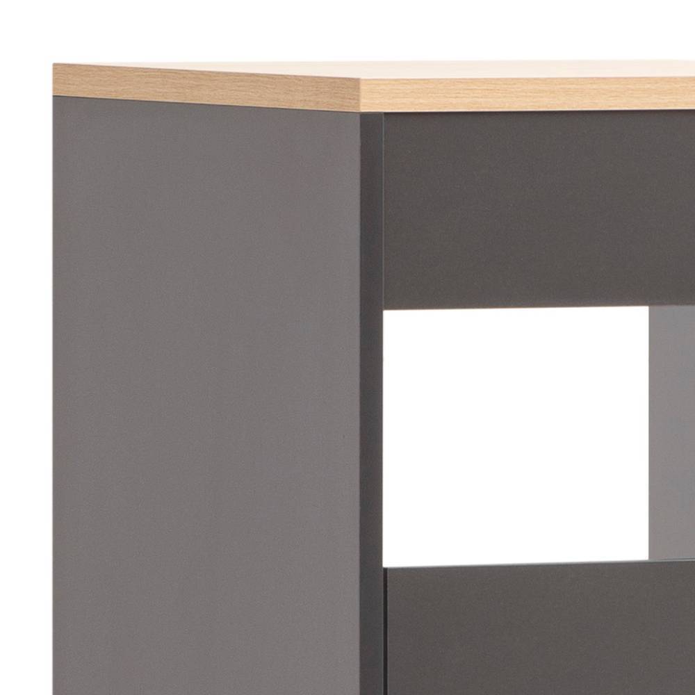 Bad Wäscheschrank Savasso in Anthrazit 155 cm hoch