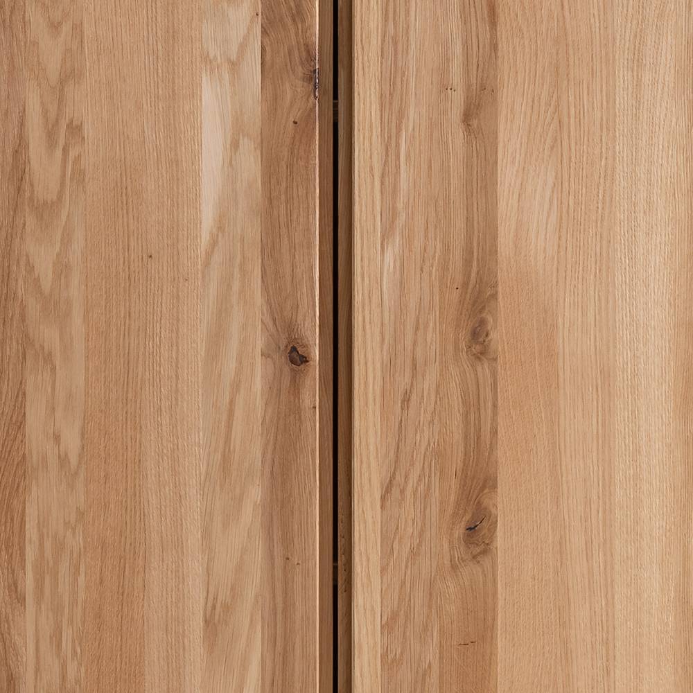 Eiche Massivholz Büroschrank Samluca mit Drehtüren 194 cm hoch