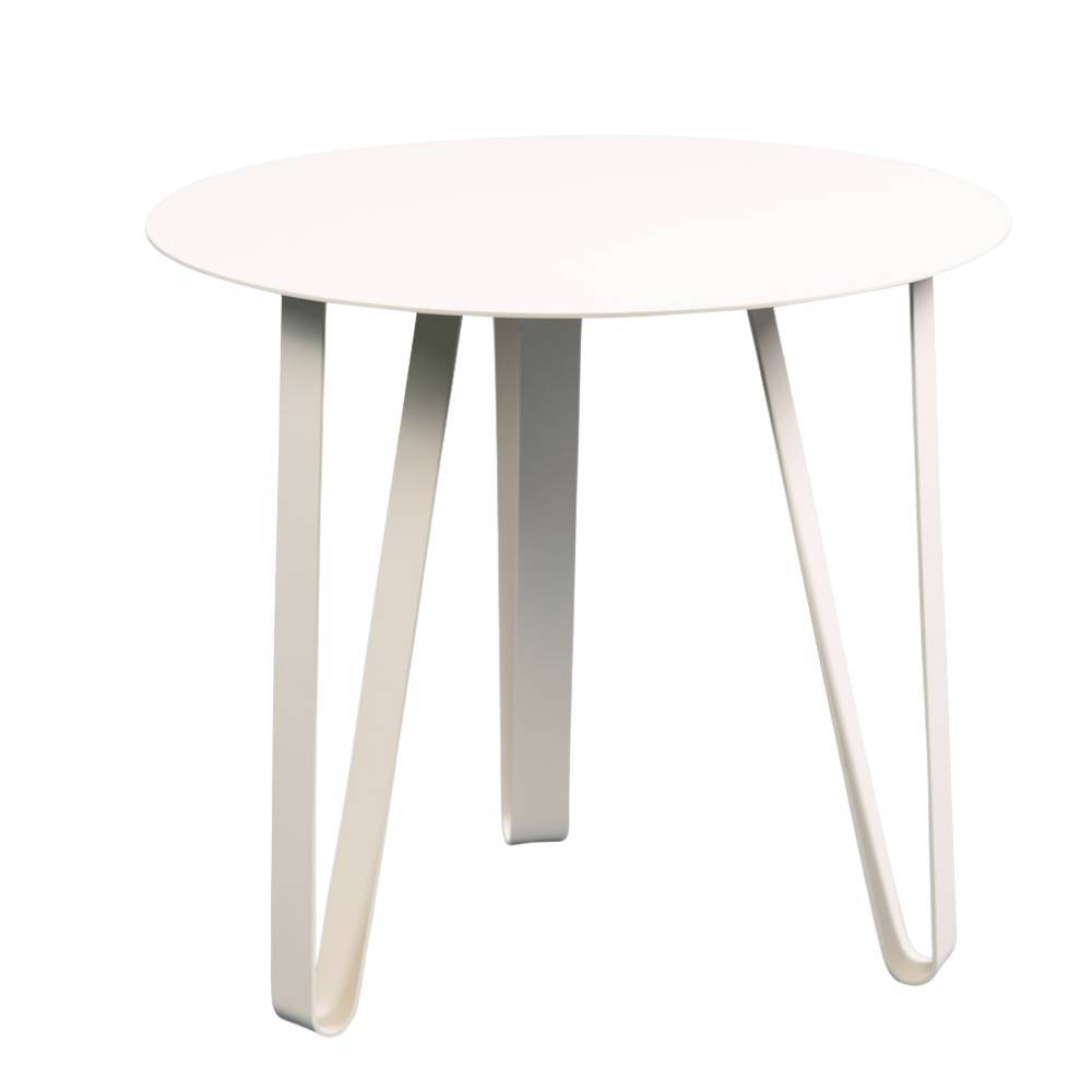 Wohnzimmer Tisch Puerto in Weiß mit Hairpin Gestell