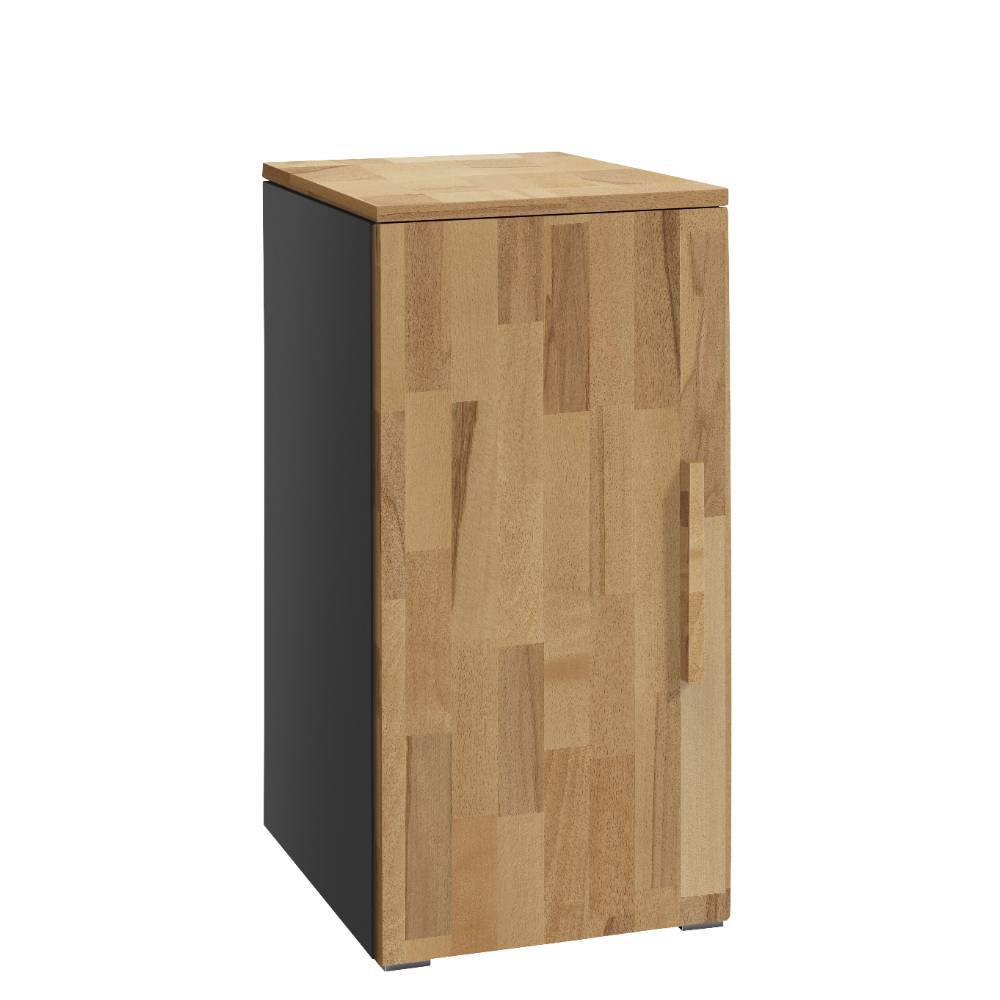 Schrank Flurina in Kernbuchefarben und Anthrazit