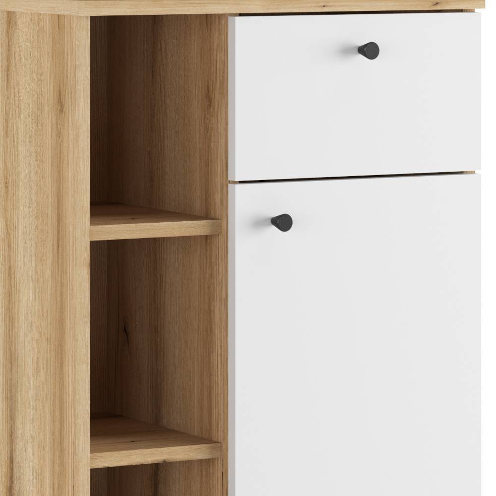 Beistellschrank Bad Zyret mit drei offenen Fächern 90 cm hoch