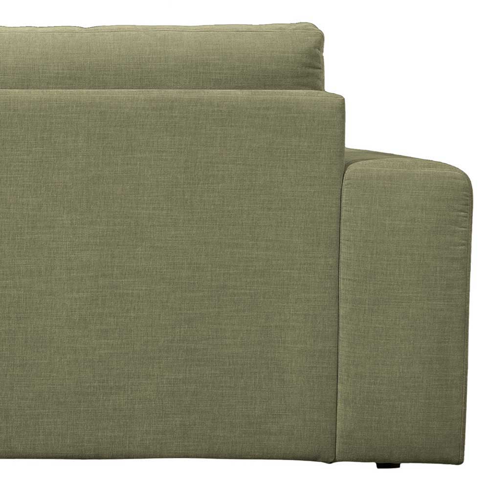 Modulcouch in Graugrün Karyon aus Webstoff in modernem Design