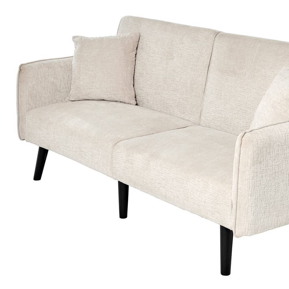 Schlafsofa Izmara aus Boucle Stoff in Champagner