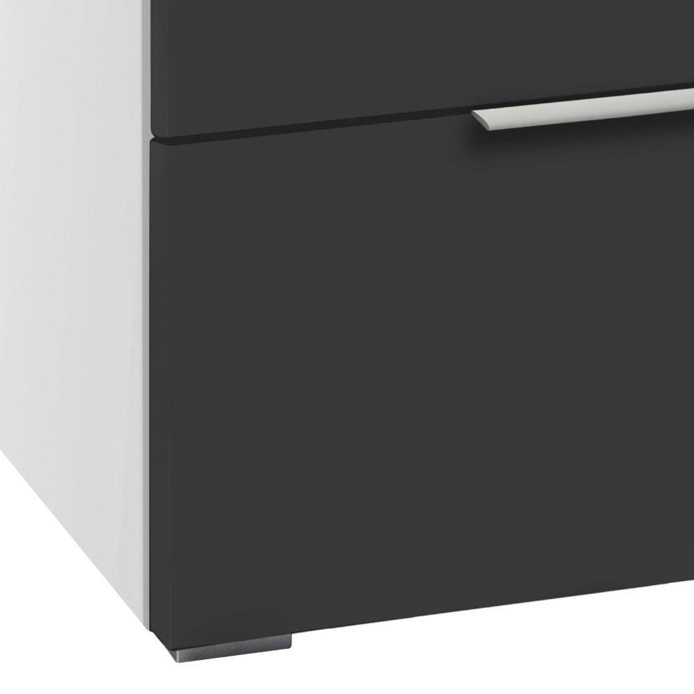 Fernsehschrank Tollow in Anthrazit und Weiß