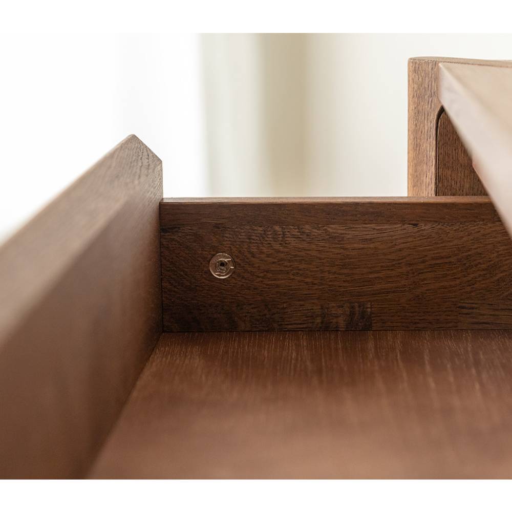 Eiche Massivholz Konsolentisch Sona braun geölt 28 cm tief