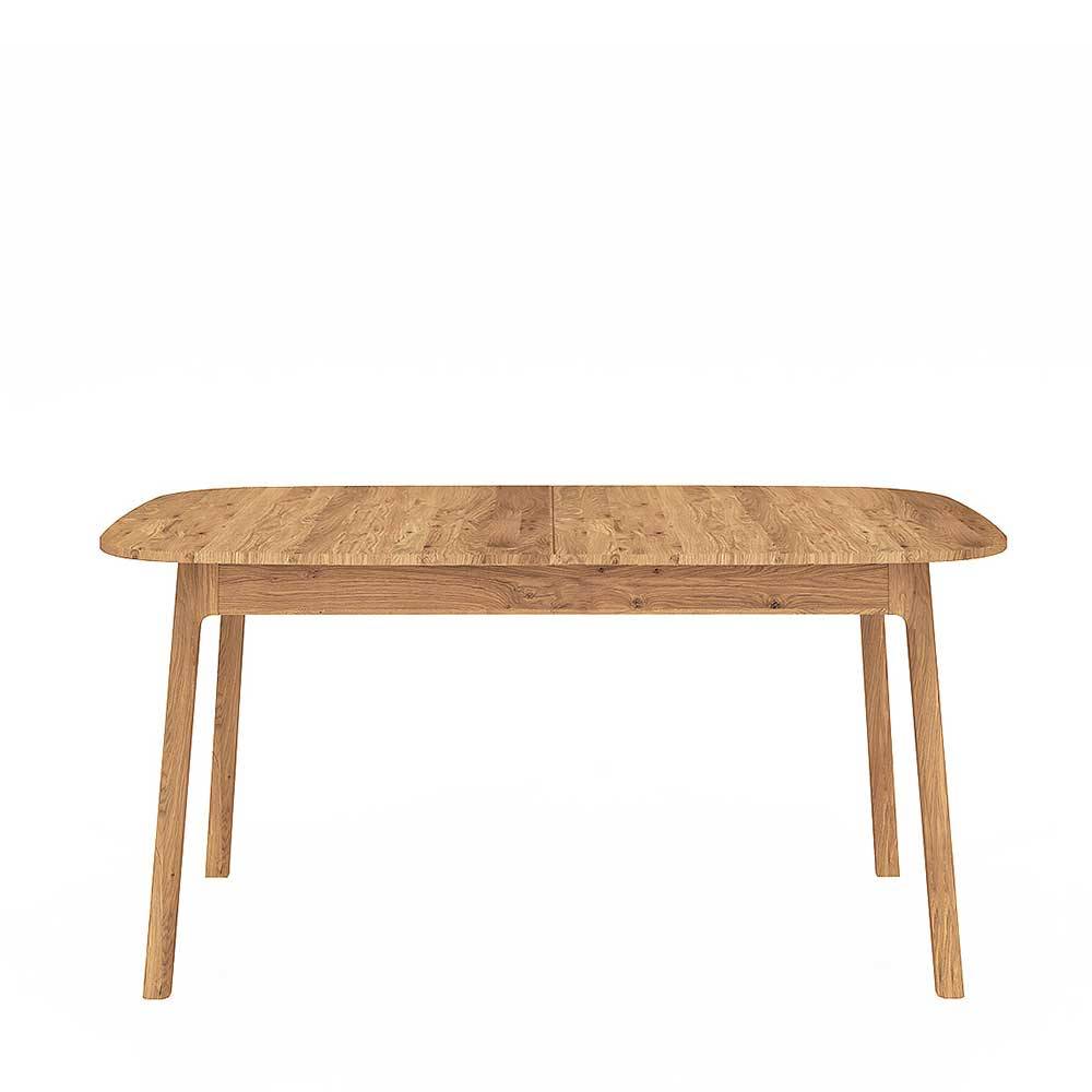 Küchen Tisch Koropi aus Wildeiche Massivholz mit Vierfußgestell