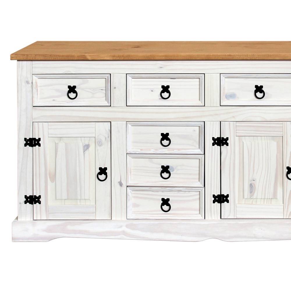 Sideboard Blouno mit sieben Schubladen im Landhausstil