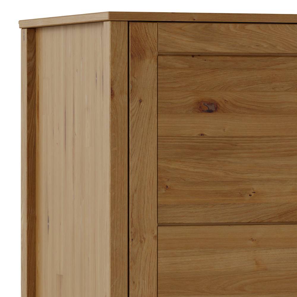 Kleiderschrank Vally aus Wildeiche Massivholz mit Drehtüren