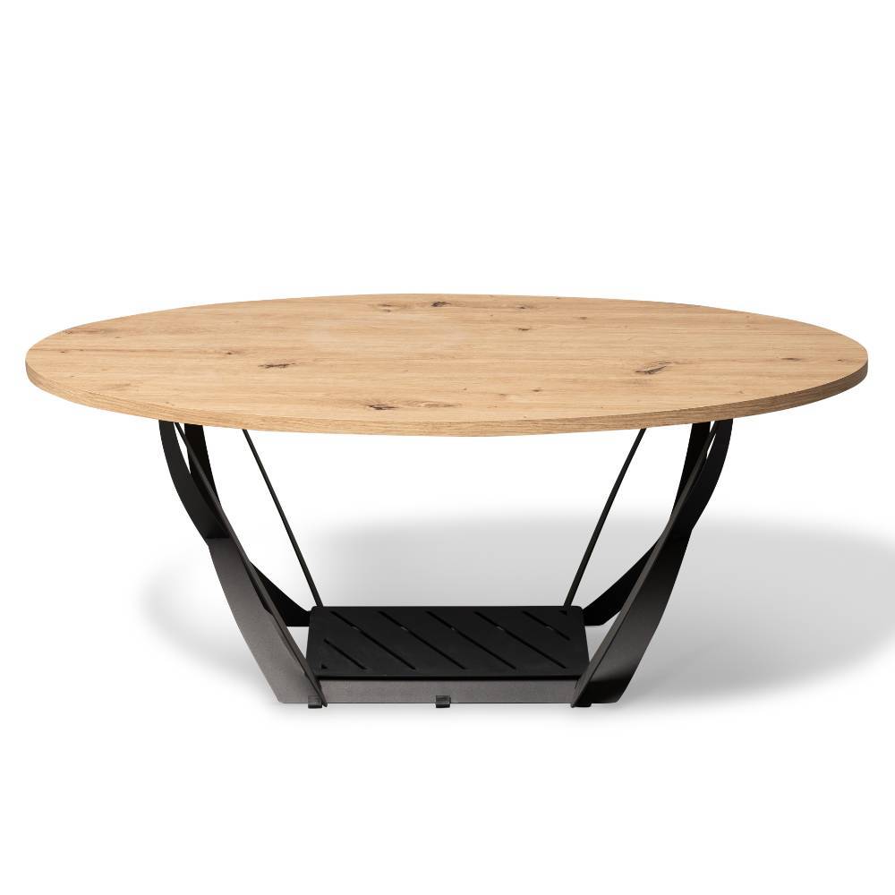 Wohnzimmer Tisch Phelix in ovaler Form 100 cm breit