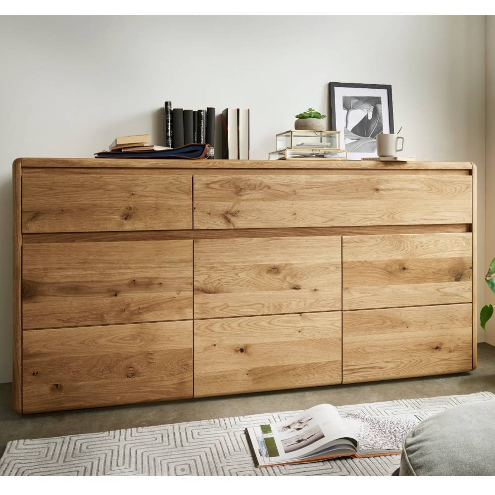 Sideboard Kanellaz 172 cm breit aus Wildeiche Massivholz