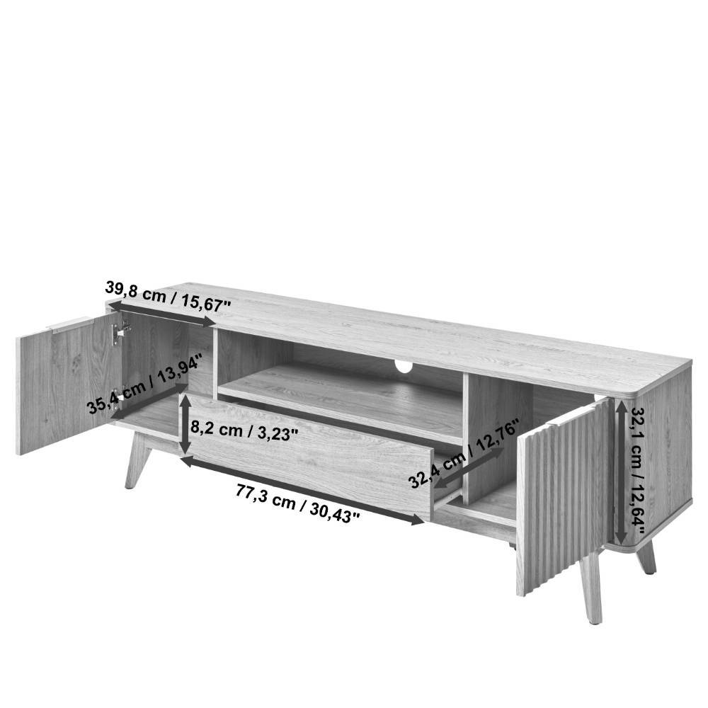 TV Lowboard Timur mit einem offenen Gerätefach 170 cm breit