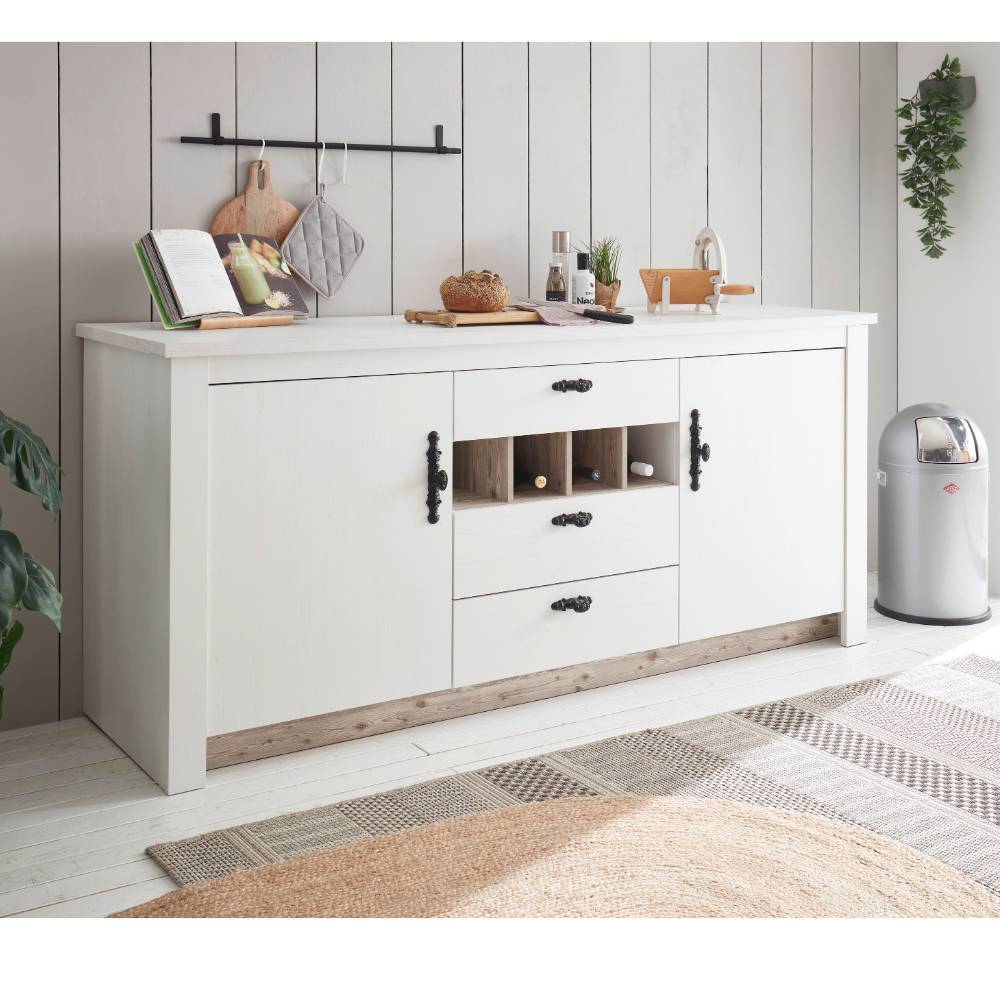 Küchenmöbel Flurencina im Landhausstil 264 cm breit (vierteilig)