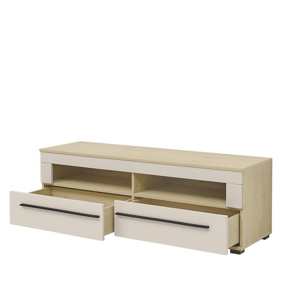 Fernsehmöbel Helina mit zwei Schubladen 140 cm breit