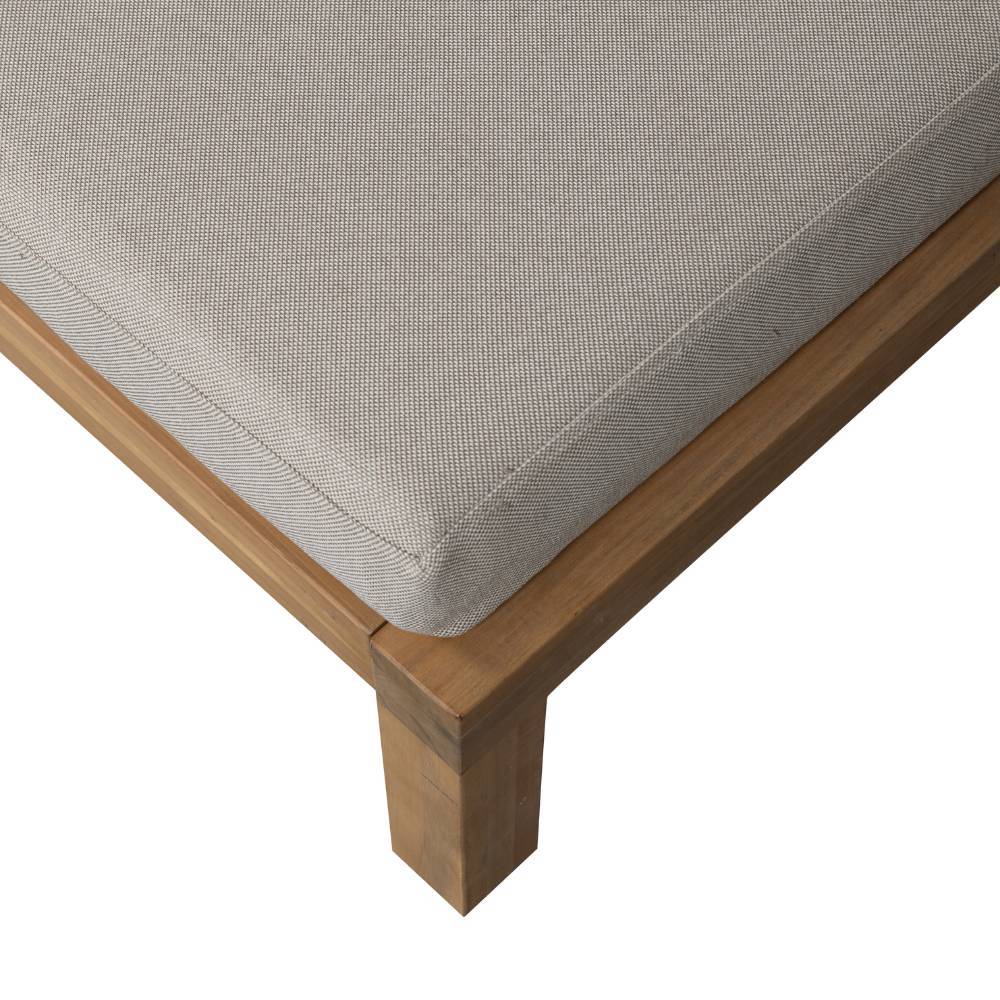 Skandi Design Einzelsofa Zoika aus Akazie Massivholz und Webstoff