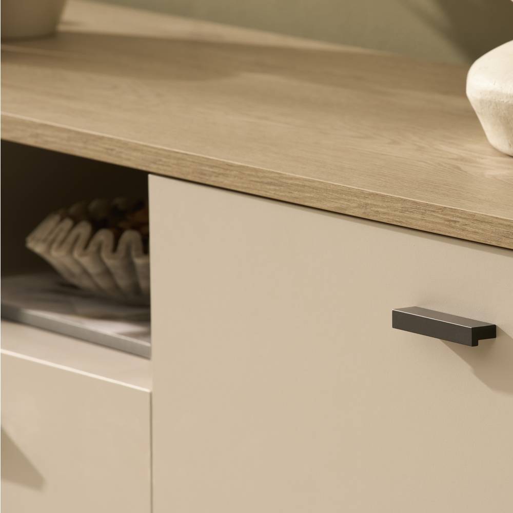 Sideboard Zimena mit zwei offenen Fächern 205 cm breit