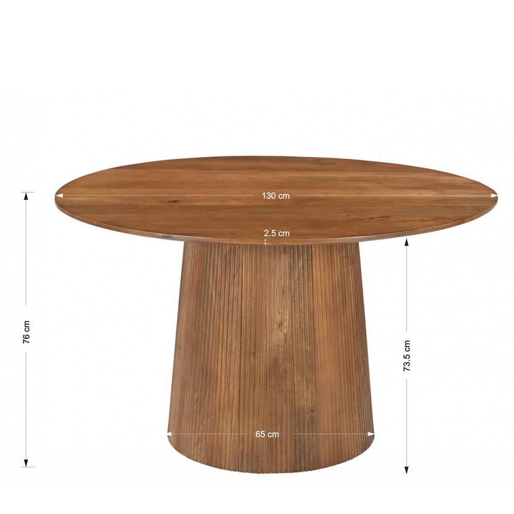 Komplette Essgruppe Bertylan aus Mangobaum Massivholz und Samt (fünfteilig)