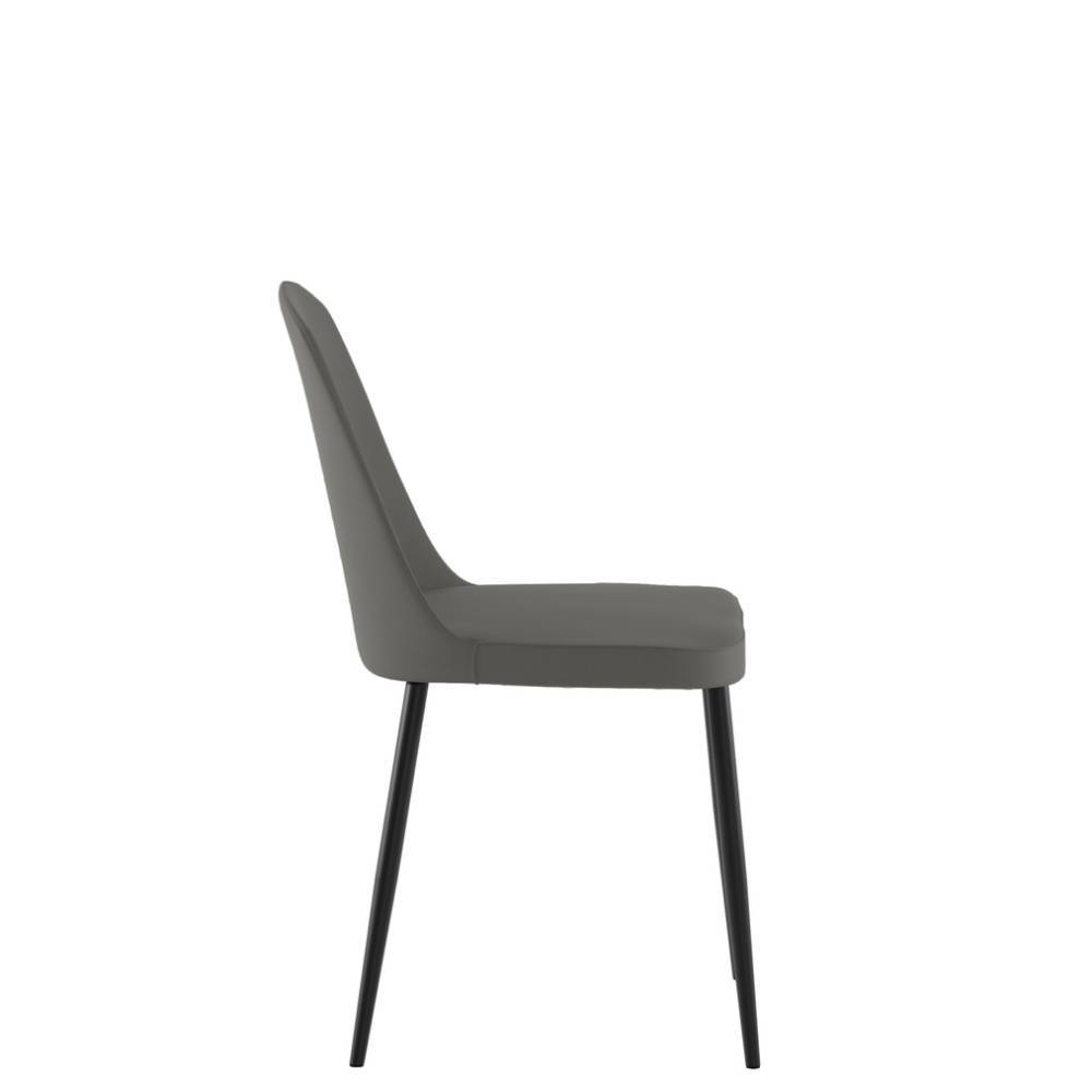 Kuechenstuhl Gela mit Gestell aus Metall 47 cm Sitzhöhe (4er Set)