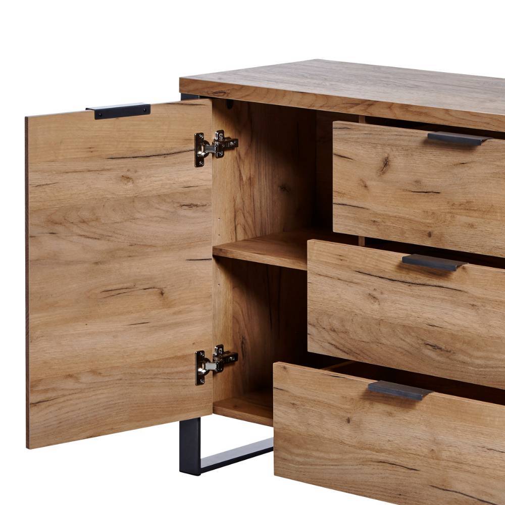 Esszimmer Kommode Princiva im Industry und Loft Stil mit Bügelgestell aus Metall