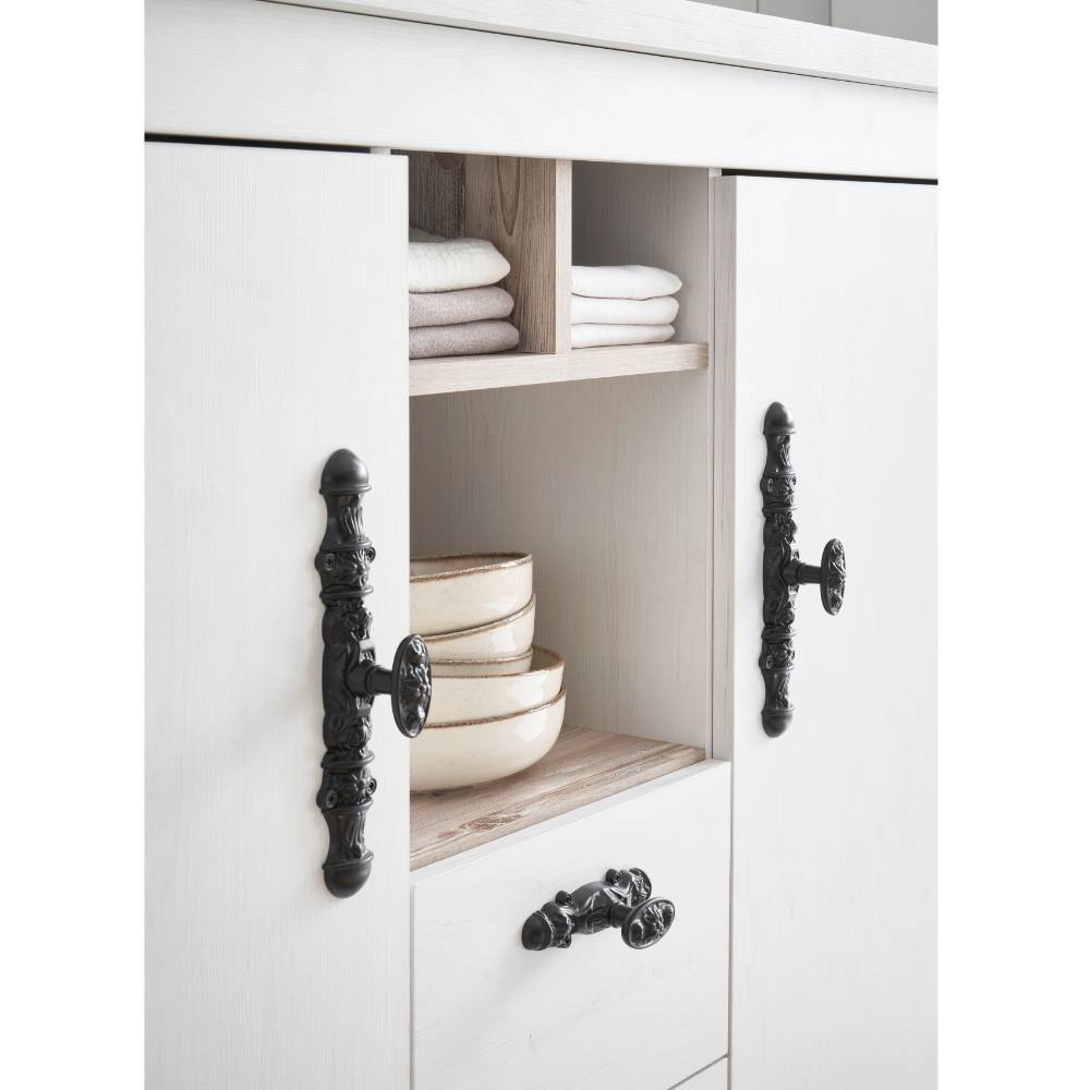 Landhausküche Flurencina in Weiß 192 cm breit (vierteilig)
