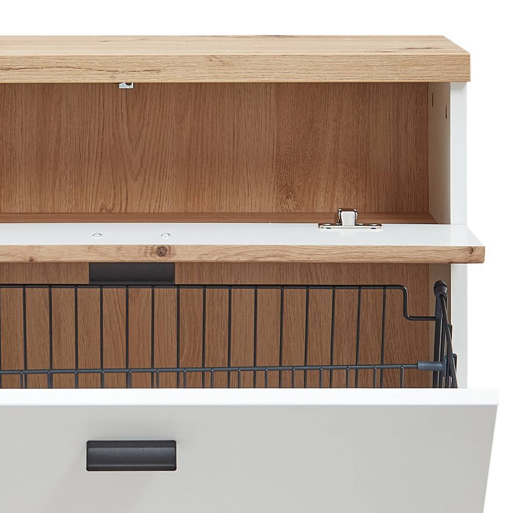 Schuhklappenschrank Luzie in modernem Design 25 cm tief