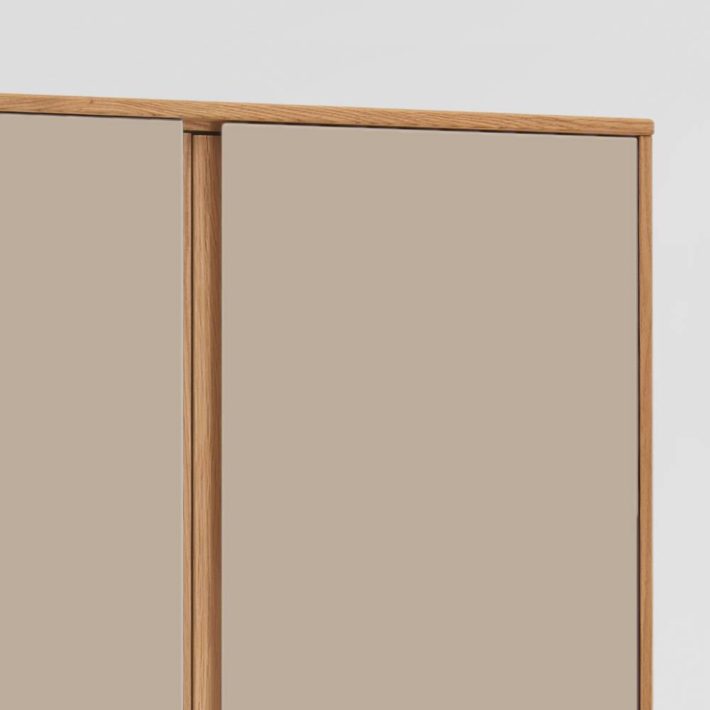Garderobenschrank Lacurvia mit Drehtüren in Taupe