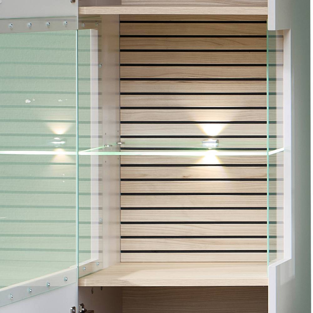 Stauraumvitrine Jasefiana mit LED Beleuchtung in modernem Design