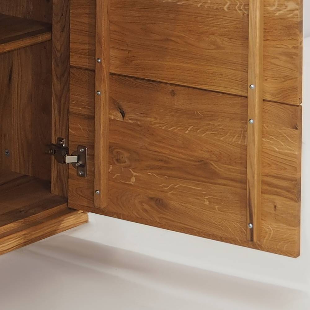 Sideboard Arouca aus Eiche Massivholz mit Griffmulden