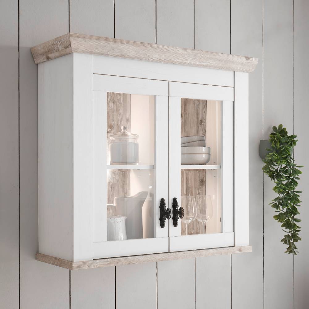 Landhausstil Küchenblock Flurencina in Weiß 60 cm tief (vierteilig)