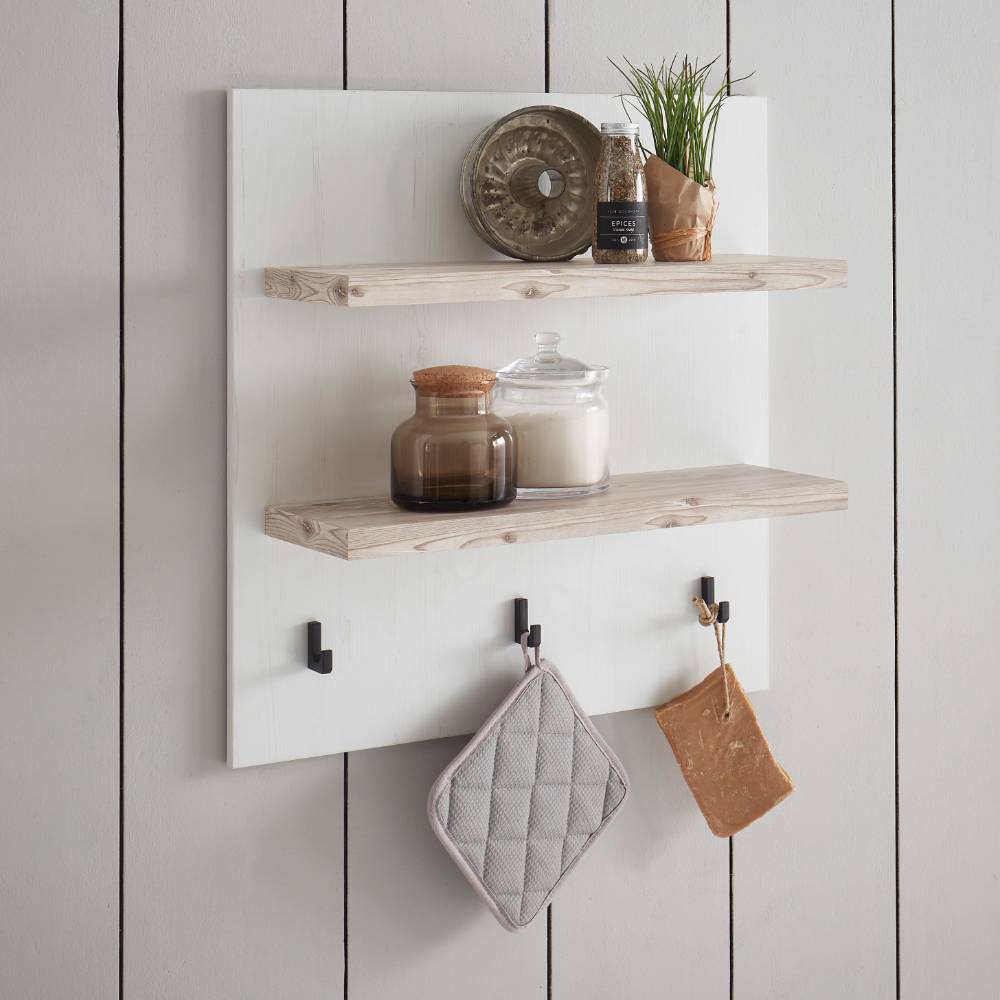 Wandhängeregal Flurencina im Landhausstil 65 cm hoch