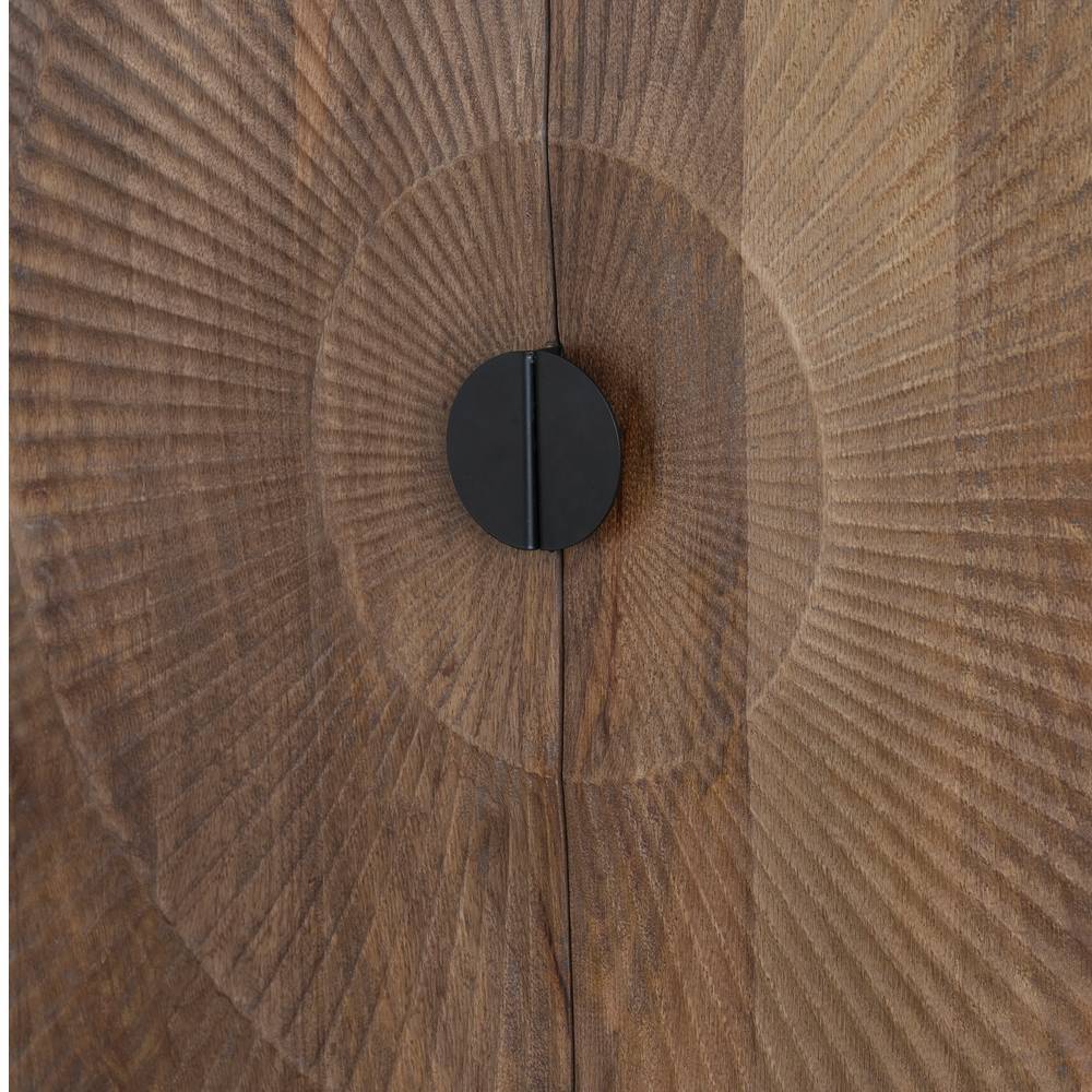 Highboard Ostora aus Mangobaum Massivholz mit Mandala Motiv