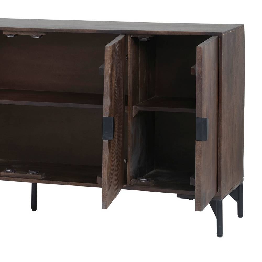 Sideboard Ostora aus Mangobaum Massivholz mit Mandala Motiv