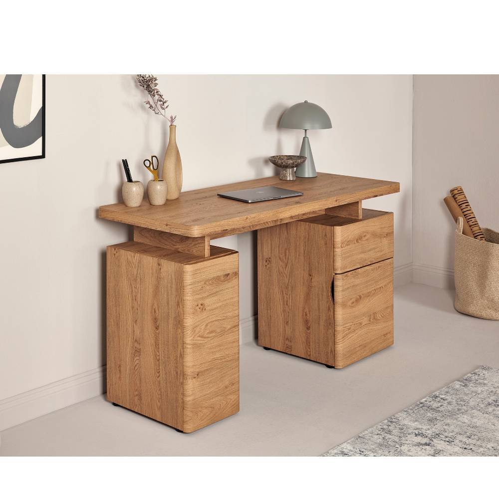 Büroschreibtisch Satos in modernem Design mit einer Schublade