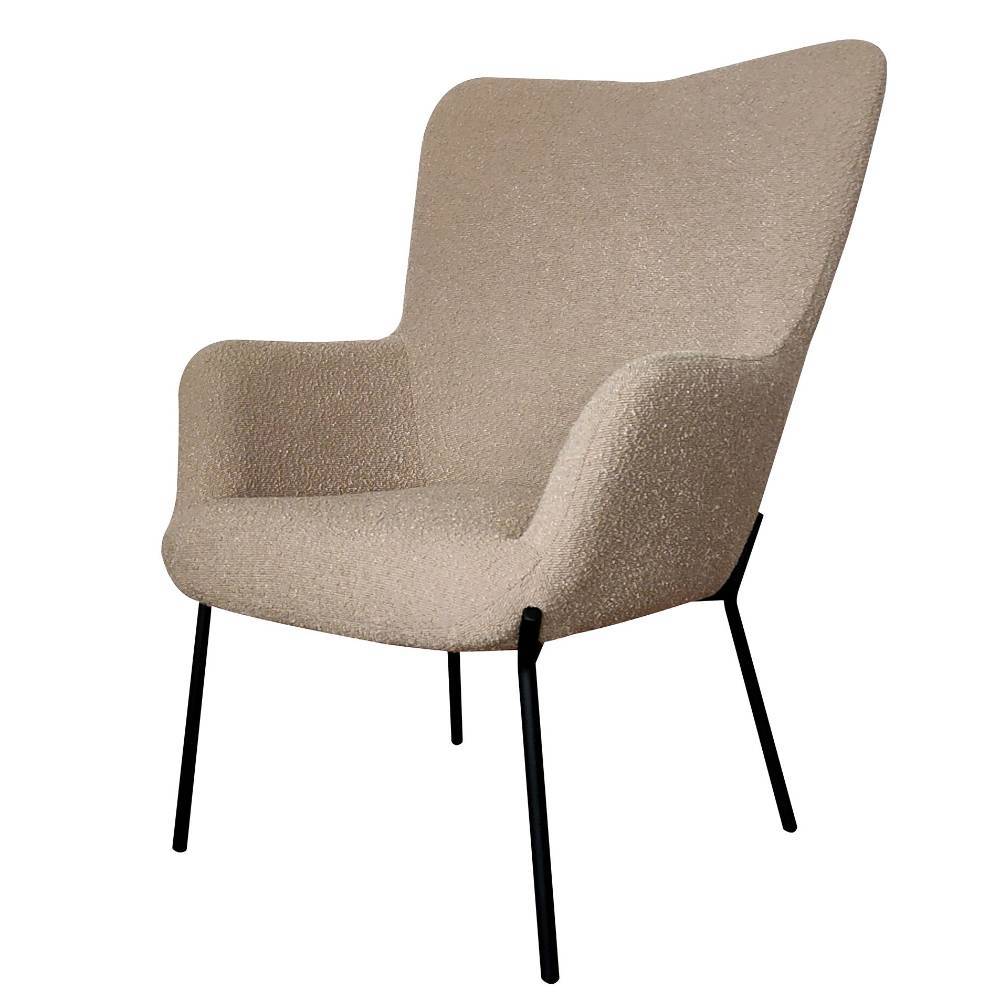 Polstersessel Carnin aus Boucle Stoff im Skandi Design