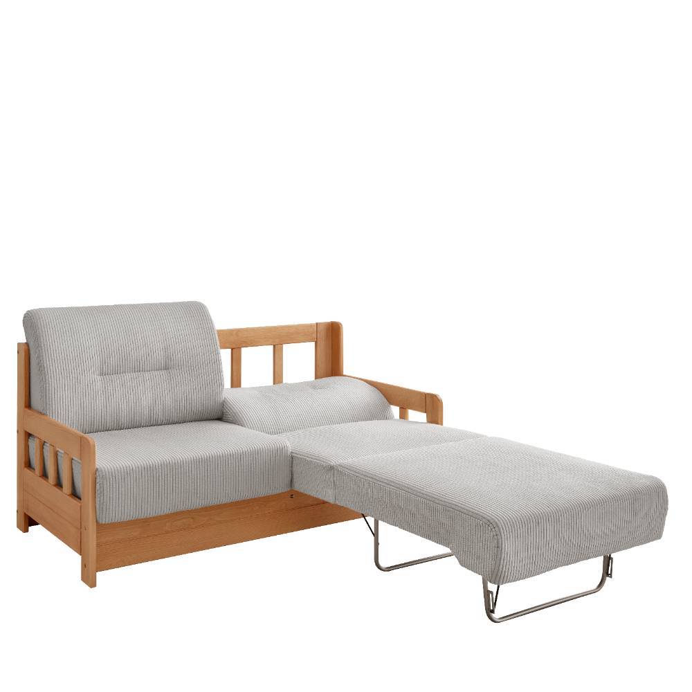 Landhausstil Schlafsofa Attrona aus Kiefer Massivholz 154 cm breit