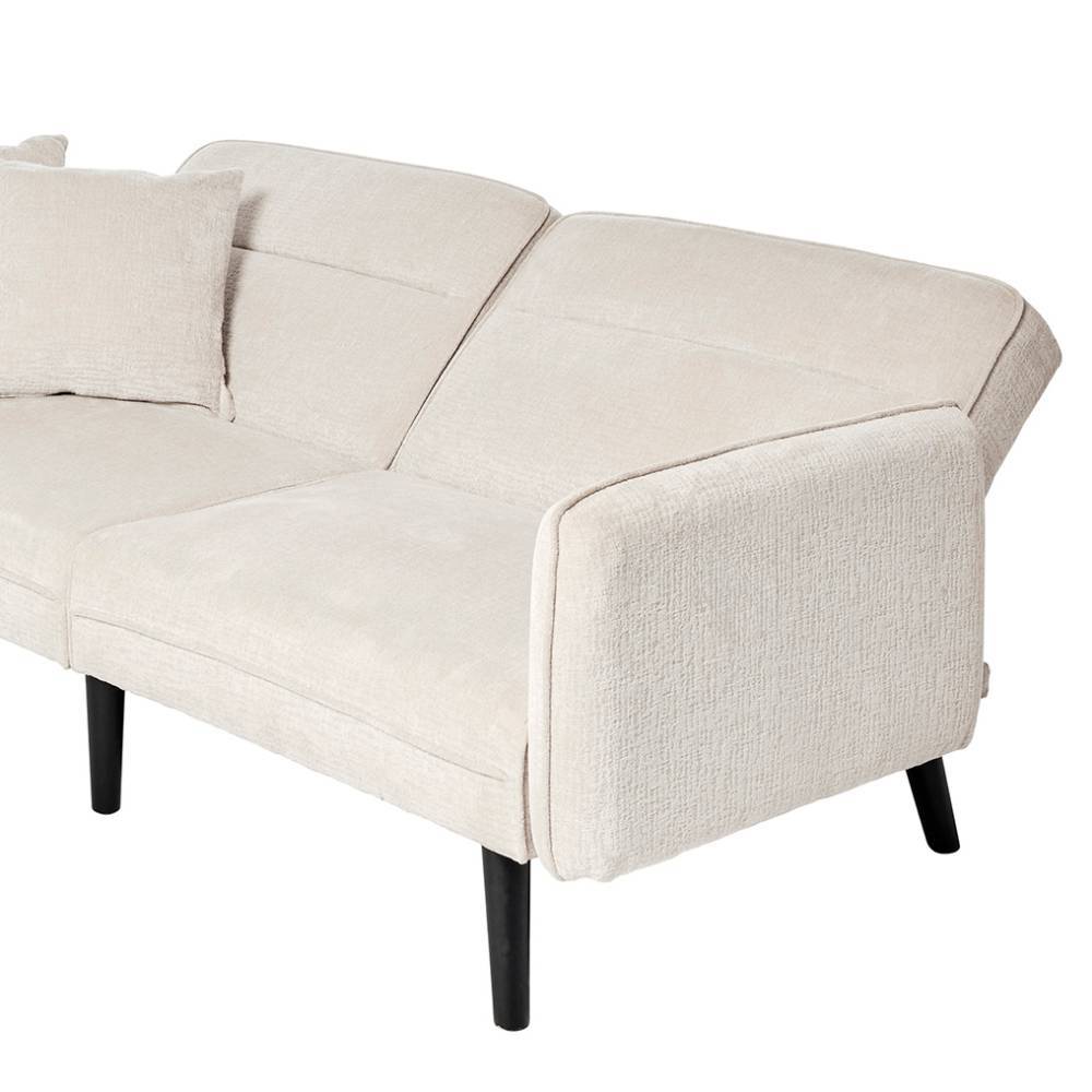 Dreisitzer Sofa Izmara in Champagner mit Schlaffunktion