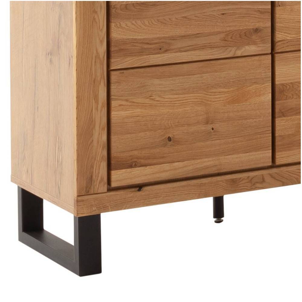 Wohnzimmervitrinenschrank Suzana im Industry und Loft Stil in Wildeichefarben