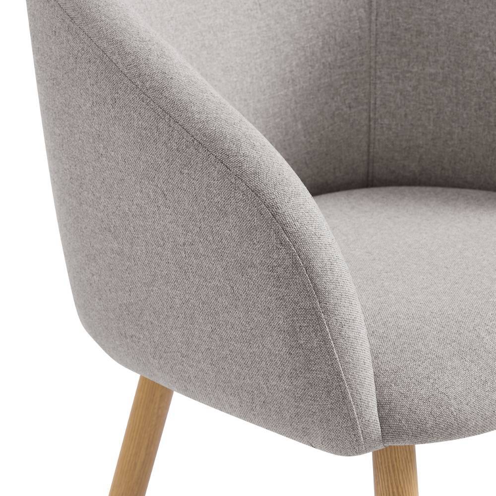 Polsterstuhl Esszimmer Ewarton mit Armlehnen im Skandi Design (2er Set)