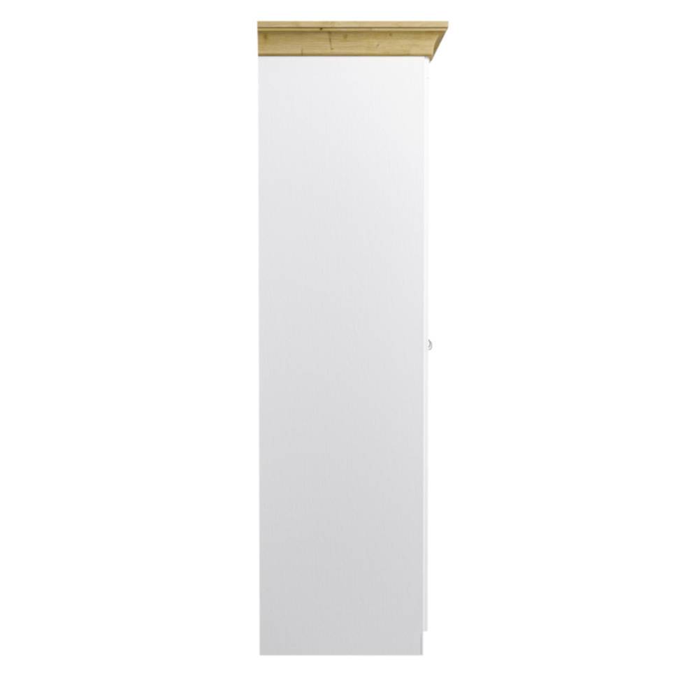 Drehtürenkleiderschrank Bazna mit Spiegel im Landhausstil