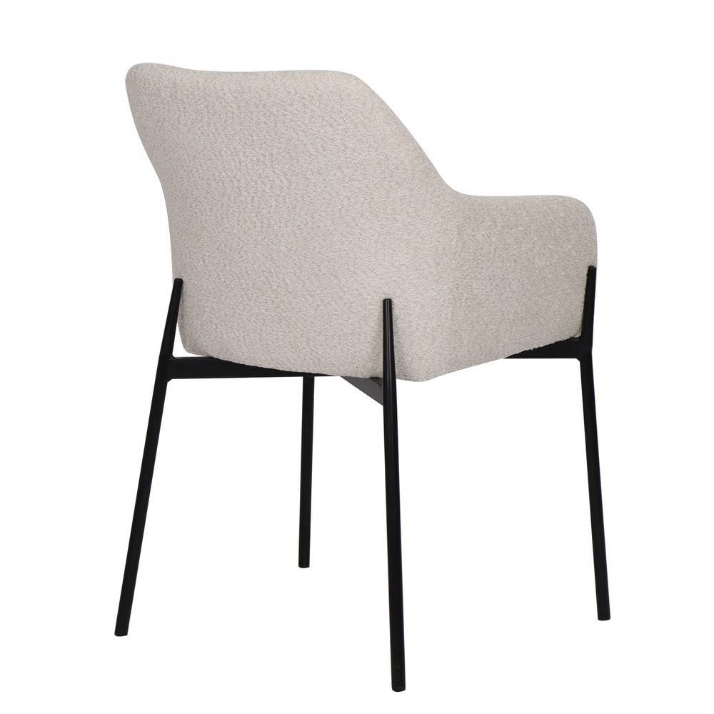 Esszimmerarmlehnstuhl Spanola aus Boucle Stoff in modernem Design (2er Set)