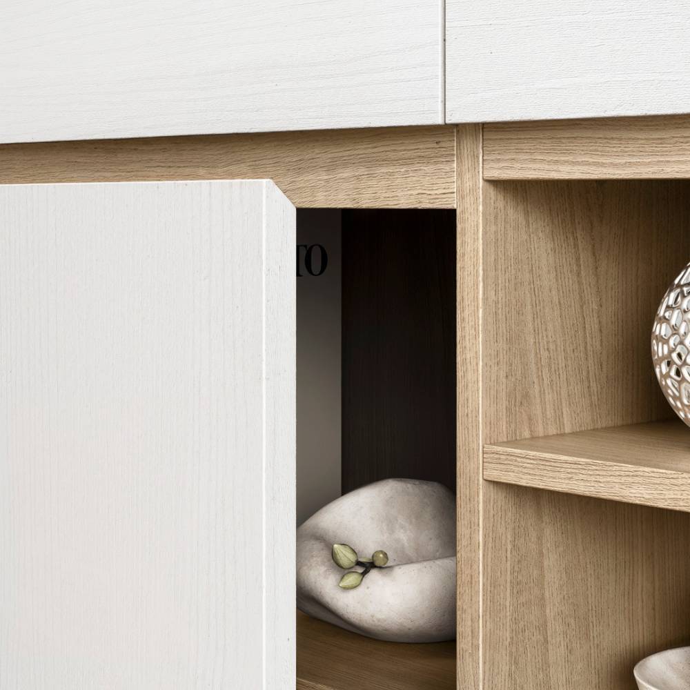 Design Wohnwand Labrassa dreiteilig melaminbeschichtet (dreiteilig)