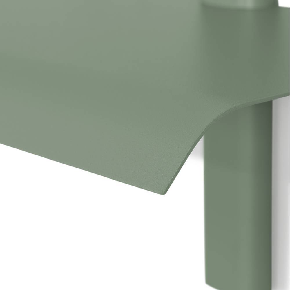 Metall Wandboard Livorno in Graugrün und modernem Design