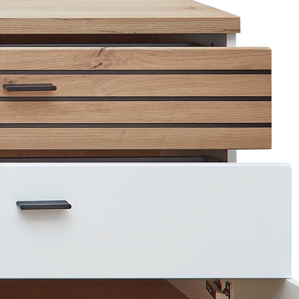 Hochkommode Luzie in modernem Design mit Drehtüren