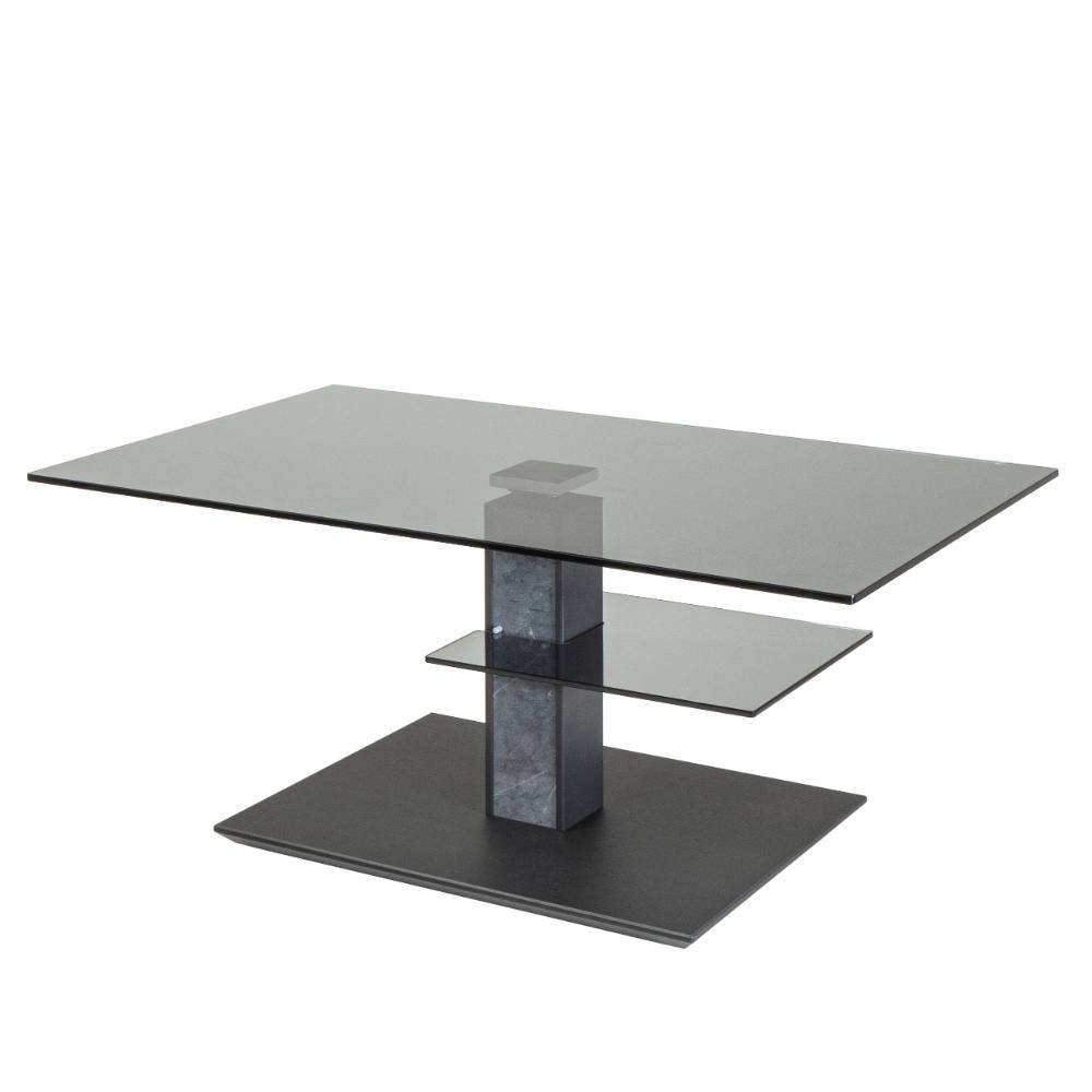 Wohnzimmertisch Annina in Grau mit Parsolglas Platte