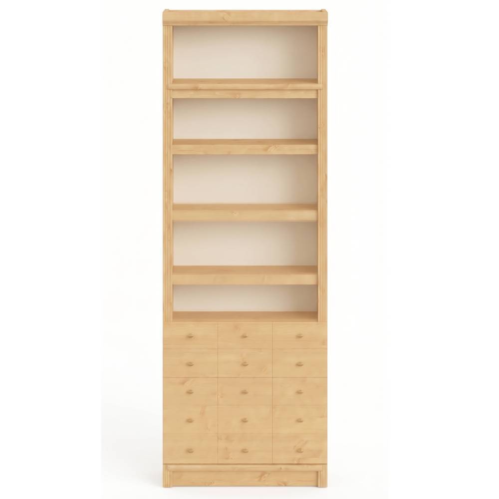 Schrankregal Claros aus Kiefer Massivholz im Landhausstil