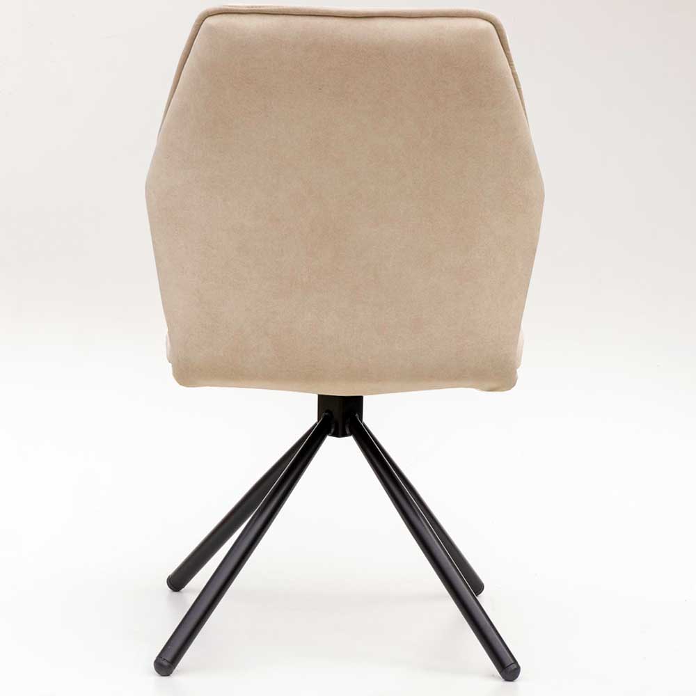 Esstisch Stühle Beige Castanios in modernem Design 51 cm breit (2er Set)