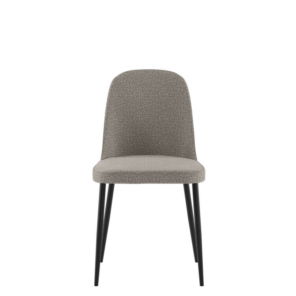 Essstuhl Erminia in Grau mit Gestell aus Metall (4er Set)