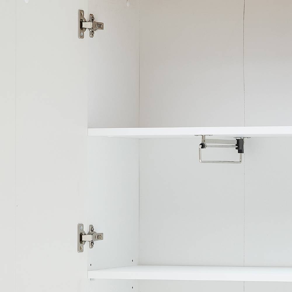 Garderobenschrank Alamo in Weiß matt und Altholz Optik