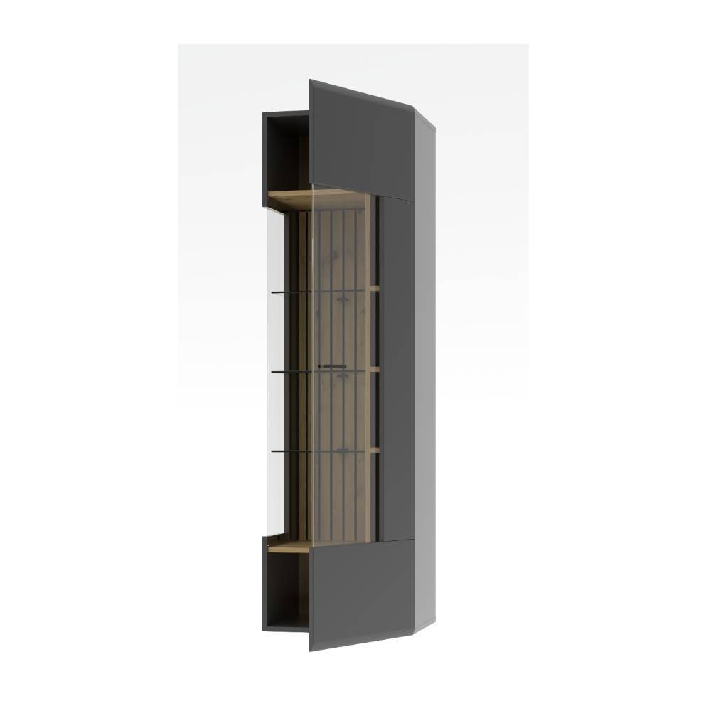 Wandvitrine Yarisis mit Glastür 167 cm hoch